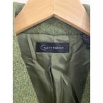 VTG Context Long Sleeve Tweed Velvet Notched Lapel Blazer Moss Green Women's Sz8 Size 8 Photo 7