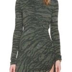 Pam & Gela Pam Gela Dress Long Sleeve Camo Twisted Shirred Zipper Slit Cinched S Camouflage Photo 1