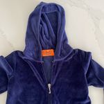 Juicy Couture Blue  Velvet Zip Up Hoodie Jacket Photo 1
