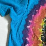Liquid Blue Grateful Dead Tie Dye Skeleton Floral Blue T Shirt Size L Photo 4