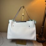 Nanette Lepore Nanette‎ Lepore Floral Print Tote Bag White Multicolor Flowers Structured Purse Photo 4