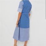 Tuckernuck New Oliphant Navy Gingham 3/4 Shirt Midi Dress Medium M Photo 1