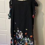 NWT Cold Shoulder Floral Shift Dress 2 Black Size XXL Photo 0