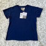 Free People Sandrine Rose Women’s V neck ribbed tee navy blue size XS Photo 0
