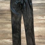 Spanx shiny black faux leather look leggings small Photo 3