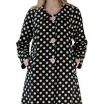 VTG 3 Sisters Large Coat Brown Polka Dot Button Pink Trim Bow Cute Preppy C White Photo 0