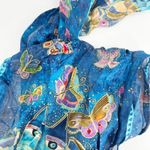 Bundle Lot (2) Laurel Burch & Unbranded 100% Silk Scarves Cats Butterflies Pink Photo 8