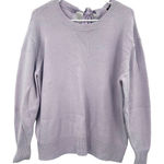 Halogen  Size‎ XL Sweater Purple Fuzzy Pullover Back Neck Tie Casual Preppy Cute Photo 0