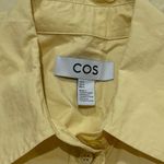 COS  Oversized Sleeveless Wrap Shirt in Butter Yellow Summer Cottagecore Size 6 Photo 10