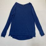 Gap Raglan Tunic Top Navy Blue lightweight burnout sweatshirt Women’s Medium Photo 2