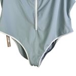 SKIMS NWT Zip Up Swim Scoop Neck One Piece - Pacific Plus Size 3X New XXXL Photo 12