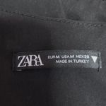 ZARA Women's Black Sleeveless One Shoulder Side Zipper Cropped Tank Top Size M Photo 2