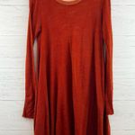 Free People  Beach Orange Long Sleeve V Neck Thermal Size S Photo 1