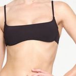 SKIMS  swim micro scoop bikini top NWT black onyx L Photo 0