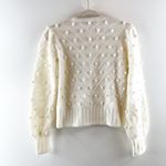 Vineyard Vines Chevron Pom Pom Crewneck Wool Blend Sweater Marshmallow Cream XS Photo 3