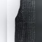 ZARA NWT  FOIL KNIT VEST IN BLACK  (Cropped round neck vest) Size Small Photo 7