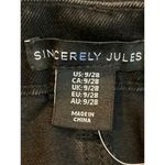 Sincerely Jules NEW Black Denim Cargo Jean Skirt Size 9 / 28 Front Slit Photo 4