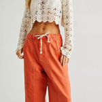 We The Free  Yuki Barrel Orange Jeans Size L Photo 0