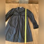 Rebecca Taylor  Lace Mock Neck Long Sleeve Poplin cotton mini  Dress black 0 Photo 9