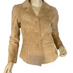 MARGARET GODFREY VINTAGE 1990'S TAN BLAZER STYLE SUEDE JACKET (PS) Size undefined Photo 0