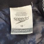 Speedo  Blue and White One Piece Swimsuit 16 Photo 4