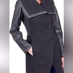 Betsey Johnson COPY -  winter coat basket weaved wool w/ leather accents Photo 0