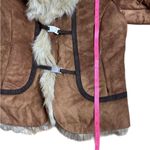 Gallery Y2K Vintage Faux Suede and Fur Penny Lane Short Jacket Small Brown Photo 5