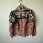 Xirena Izzie Geometric Print Cotton Top in Desert Day XS Red Photo 6