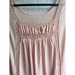 Vintage long peach nightgown lace ruched front size M Pink Size M Photo 2