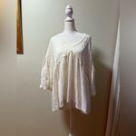 We The Free Free people flower power smocked boho top off-white S M Photo 2