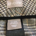 Chico's High Rise Pants Wide-Leg Flare Side Pockets Plaid Brown/Pink/Silver 6R Photo 8