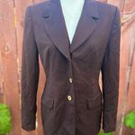 Vintage Escada 100% Wool Italian Brown Classic Blazer Women’s Size 8 Photo 0