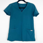 FIGS Women's Casma Technical Pocket Scrub Top Teal Sz XXS Photo 0