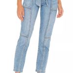 Jonathan Simkhai Standard Henley tie waist high rise jeans in Zuma light size 27 Photo 13