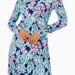 Lilly Pulitzer UPF 50+ Kaisley Dual-Neck Dress, Pineapple Paradise Print size M Photo 0