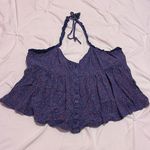 American Eagle  Outfitters Floral Button-Up Halter Top Photo 0