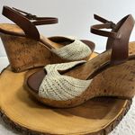 Altar'd State ALTAR’D STATE Women’s Natural Abie Cork Platform Crochet Size 8 Photo 5