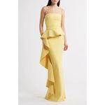 Chiara Boni  La Petite Robe Eliska Ruffle Strapless Gown Soleil Size IT 50/ US 14 Photo 9
