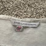 Diane Von Furstenberg  white, red & black cotton falling stones tee Photo 7