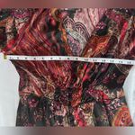 ZARA  paisley print long sleeve v-neck button down midi dress size small boho Photo 6