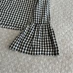 DIP Black & White Gingham Long Sleeve Blouse Bell Sleeves Size M Size M Photo 5