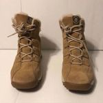 Timberland tan suede lace up boots genuine leather winter shoes women size 10 M Photo 2