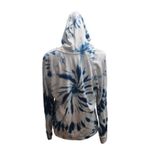 Favorite Tie Dye Hoodie Women's Long Sleeve Blue White Swirl Pullover Large Photo 2