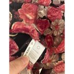 Reformation Red Tan Black Floral Print Long Sleeve Romper Photo 2