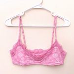 SKIMS  lace scoop bralette in bubble gum snowflake size M Photo 8