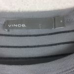 Vince Pima Cotton Long Sleeve Top Medium Blue Double Pinstripe Lightweight Photo 4