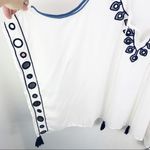 Letarte Luxe White Tassel Embroidered Cover Up Swim Dress XS Photo 2