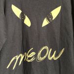 La Fine cat black button up terry cloth cardigan meow meow kitty women’s OS Size undefined Photo 6