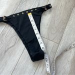 Meshki (NWOT) Buckle Belted High Waist Cheeky Bikini Bottoms Black (xsmall) swim Photo 4