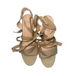 Scoop Wedge Lace Up Espadrille Sandals Size 7.5 Beige Photo 0